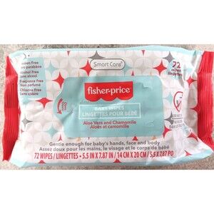 Fisher-Price Baby Wipes Aloe Vera & Chamomile 72 Wipes Each 3 Packs